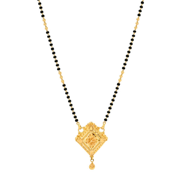 Geometric Charm Gold Mangalsutra Pendant