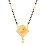 Geometric Charm Gold Mangalsutra Pendant