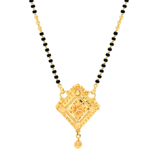 Geometric Charm Gold Mangalsutra Pendant