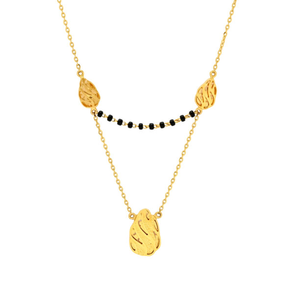 Leafy Elegance Gold Mangalsutra