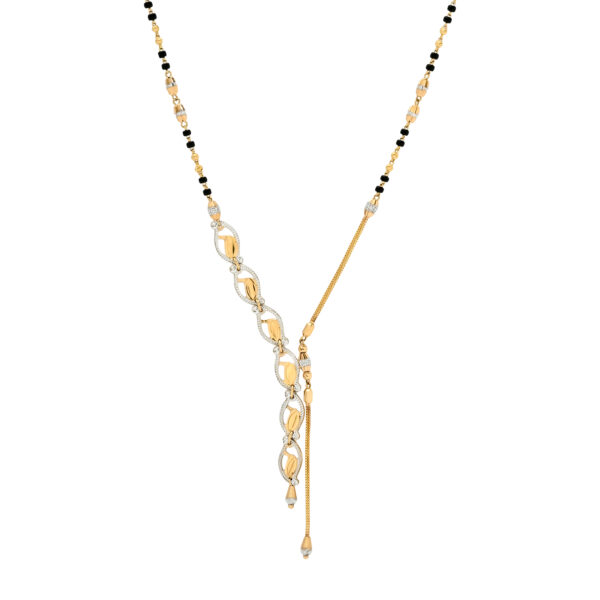 Modern Rodium-Accented Mangalsutra