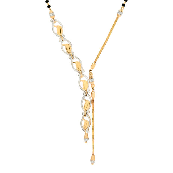 Modern Rodium-Accented Mangalsutra