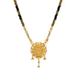 Elegant Traditional Gold Mangalsutra with Floral Pendant
