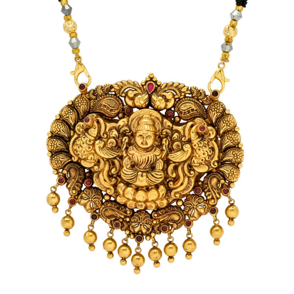 Divine Lakshmi Antique Gold Mangalsutra Pendant