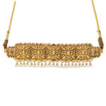Temple Gold Floral Choker Necklace