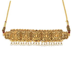 Temple Gold Floral Choker Necklace