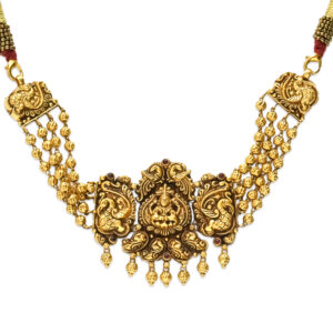 Divine Lakshmi Antique Gold Necklace