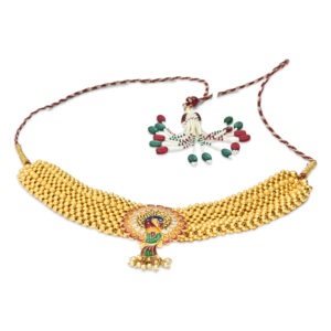 Gold  Peacock Choker Necklace