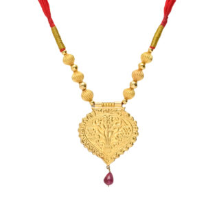 Traditional Indian Gold-Plated Temple Necklace