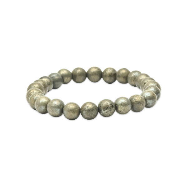 Pyrite Stone Beaded Stretch Bracelet