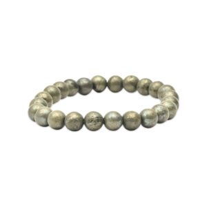 Pyrite Stone Beaded Stretch Bracelet