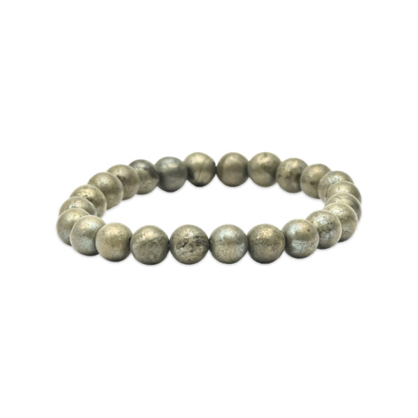 Pyrite Stone Beaded Stretch Bracelet
