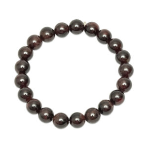 Deep Garnet Gloss Beaded Bracelet