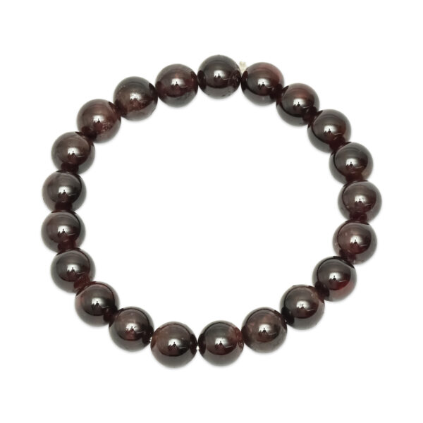 Deep Garnet Gloss Beaded Bracelet