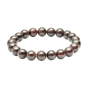 Deep Garnet Gloss Beaded Bracelet