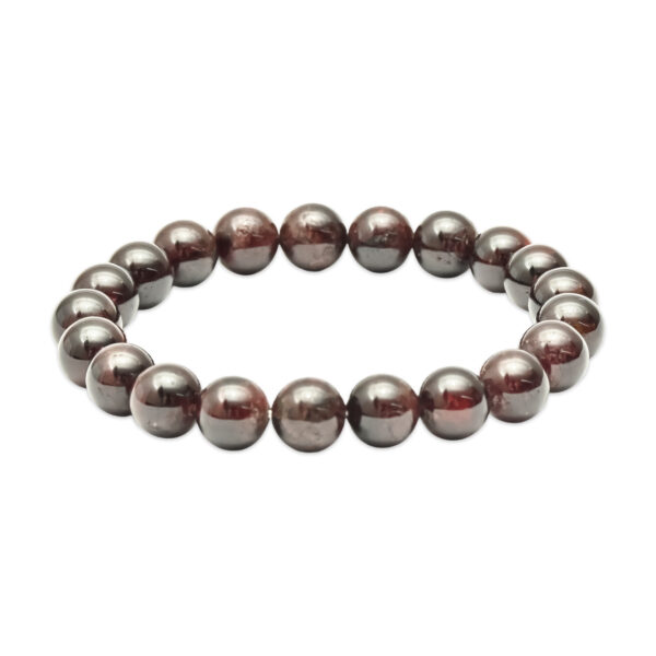 Deep Garnet Gloss Beaded Bracelet