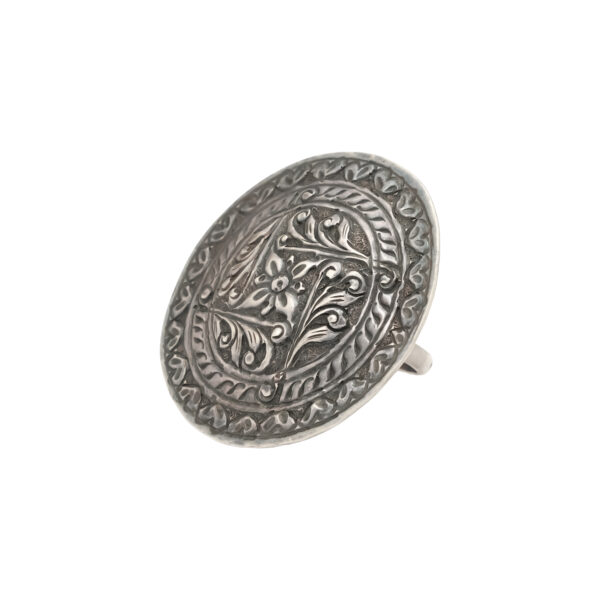 Antique Floral Silver Ring