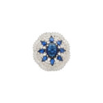Celestial Bloom Sapphire Brooch