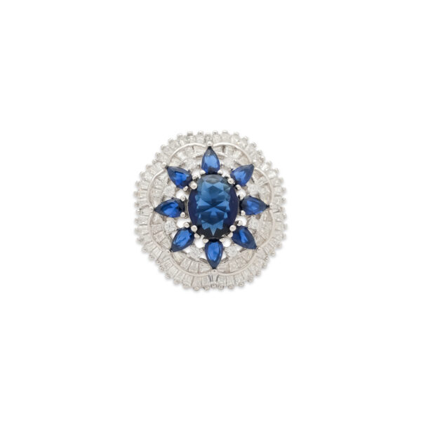 Celestial Bloom Sapphire Brooch