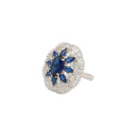 Celestial Bloom Sapphire Brooch