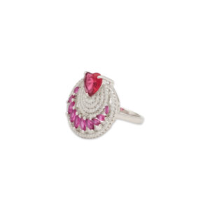 Radiant Heart Ruby Brooch