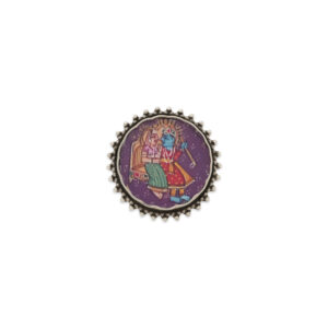 Traditional Indian Ring Featuring RADHA and KRISHAN Artwork