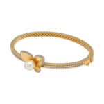 Butterfly Bracelet with Pearl CZ Detailing