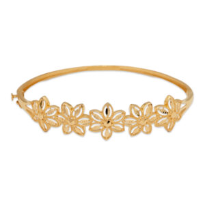 Elegant Floral Gold Bangle