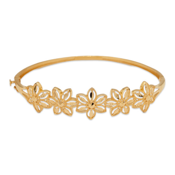 Elegant Floral Gold Bangle