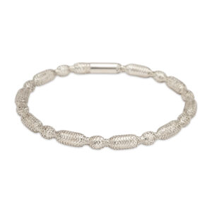Sleek Silver Rope Bracelet