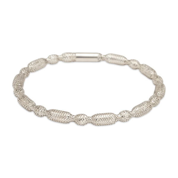 Sleek Silver Rope Bracelet