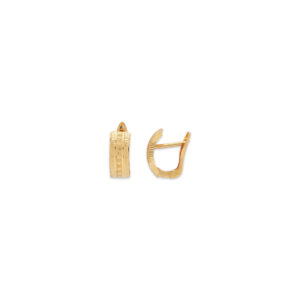 Classic Textured Gold Hoop Earrings