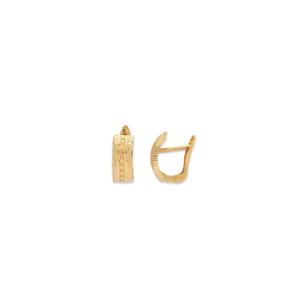 Classic Textured Gold Hoop Earrings