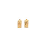 Elegant Embossed Gold Hoop Earrings