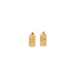 Elegant Embossed Gold Hoop Earrings