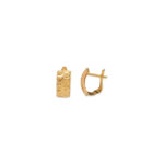 Elegant Embossed Gold Hoop Earrings