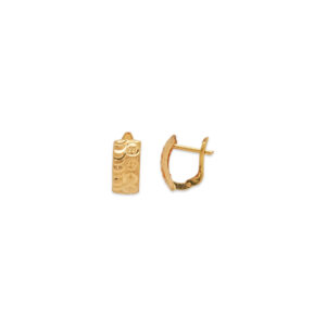 Elegant Embossed Gold Hoop Earrings