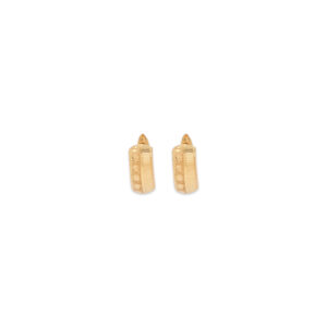 Elegant Gold Textured Hoop Earrings