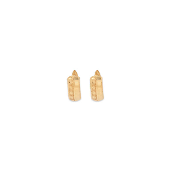 Elegant Gold Textured Hoop Earrings