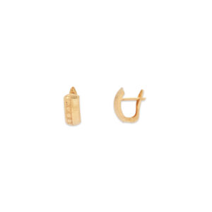 Elegant Gold Textured Hoop Earrings