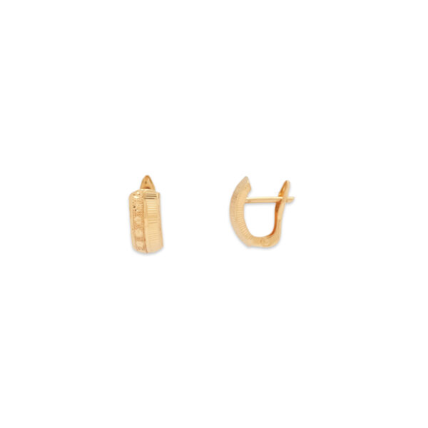 Elegant Gold Textured Hoop Earrings