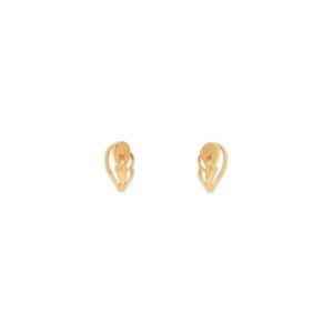 Elegant Gold Leaf Stud Earrings