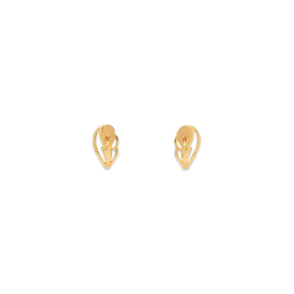 Elegant Gold Leaf Stud Earrings