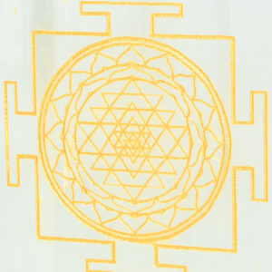 Selenite Sri Yantra Plate – Sacred Energy Amplifier