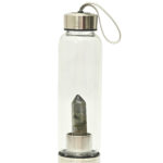 Crystal Infused Glass Water Bottle