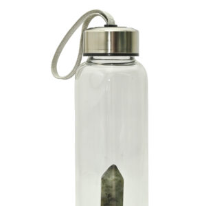 Crystal Infused Glass Water Bottle