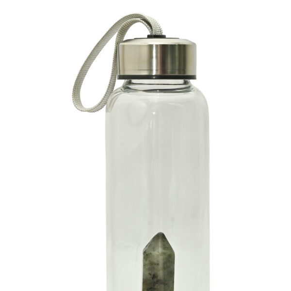 Crystal Infused Glass Water Bottle