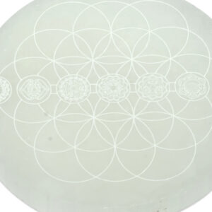 Selenite Chakra Engraved Charging Plate – Energy Balancer