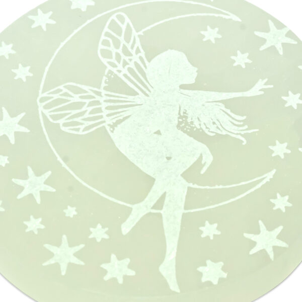 Selenite Fairy Moon Plate – Whimsical Energy Charger