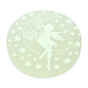Selenite Fairy Moon Plate – Whimsical Energy Charger